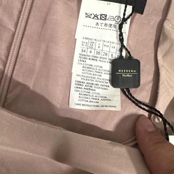 NWT $495 WEEKEND Max Mara [ 4‎ US] Handkerchief Mia Midi Dress In Rosa Pink - Picture 5 of 13